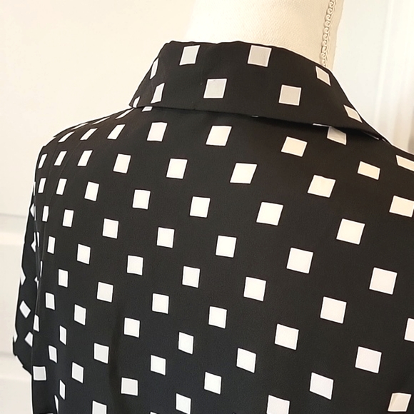 🍃 Black Sacks 5th Avenue blouse shirt top Sz 16 - Picture 4 of 7